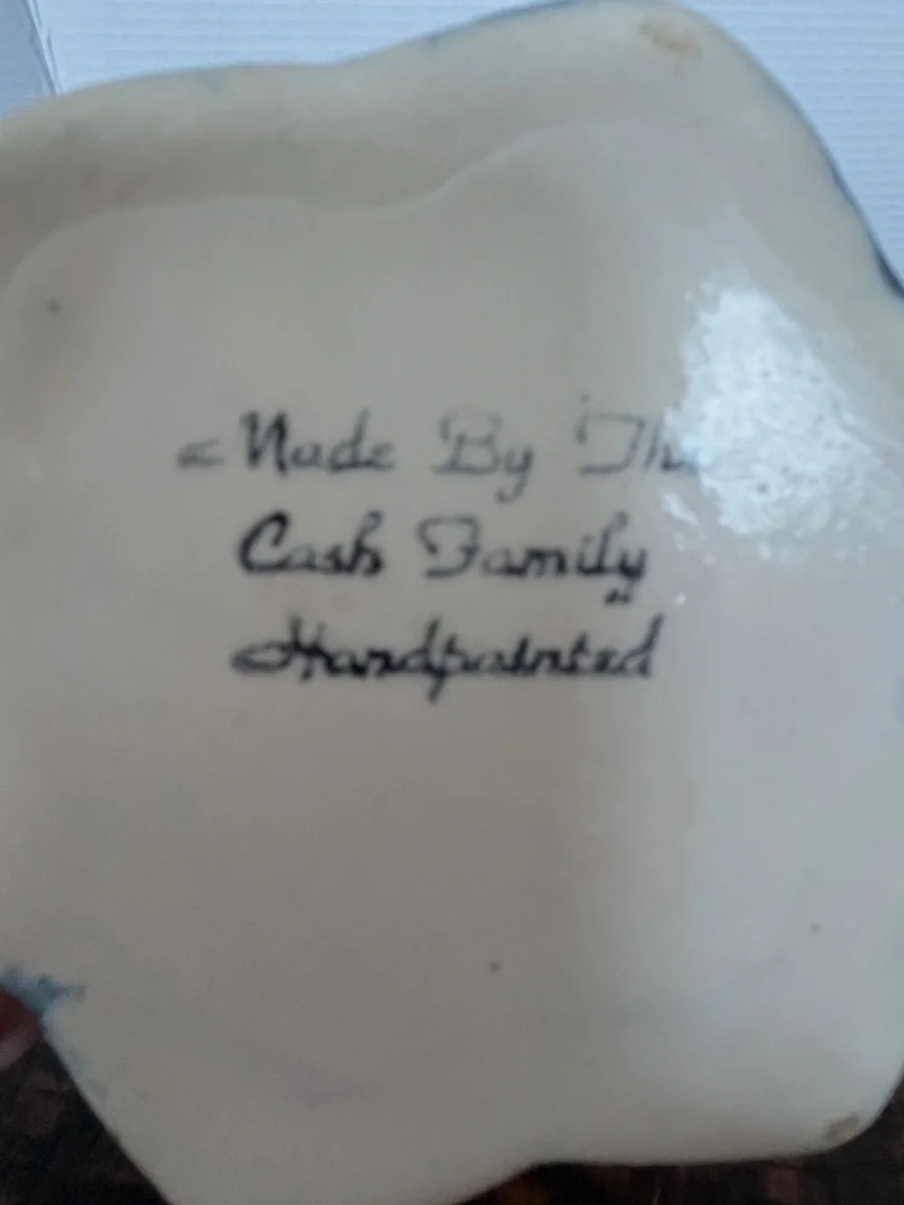 Vintage Cash Family Pottery Creamer Pitcher: Small Crack Under Handle